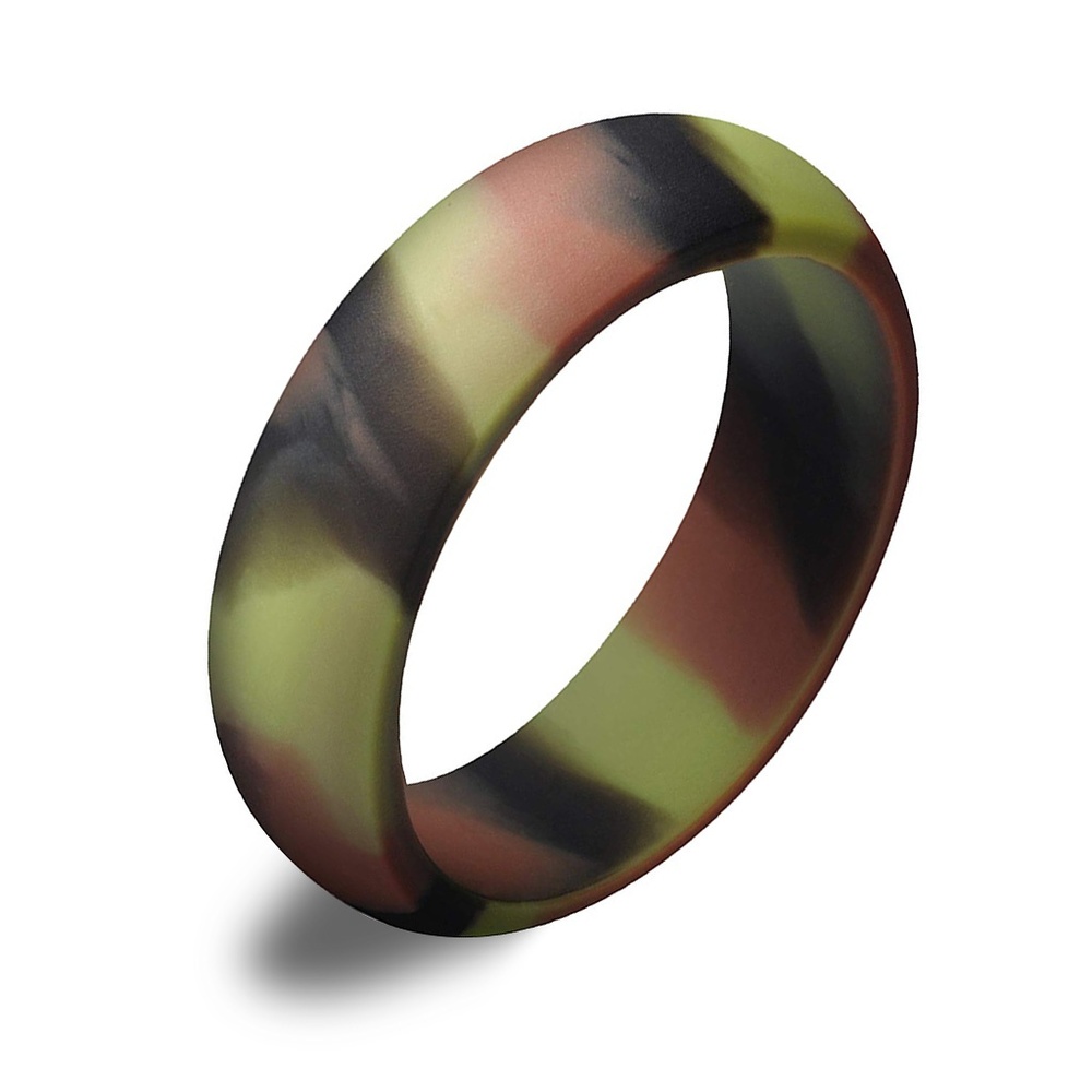 7 Pack Men Durable Silicone Wedding Band Rings Set - Picture 6 of 8